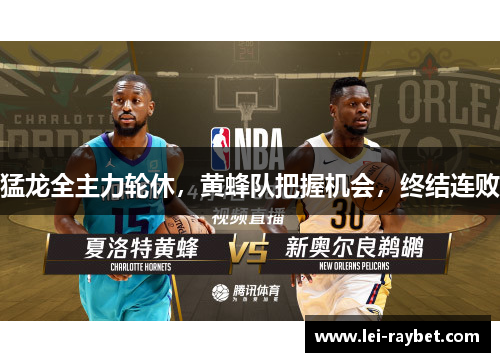 猛龙全主力轮休，黄蜂队把握机会，终结连败